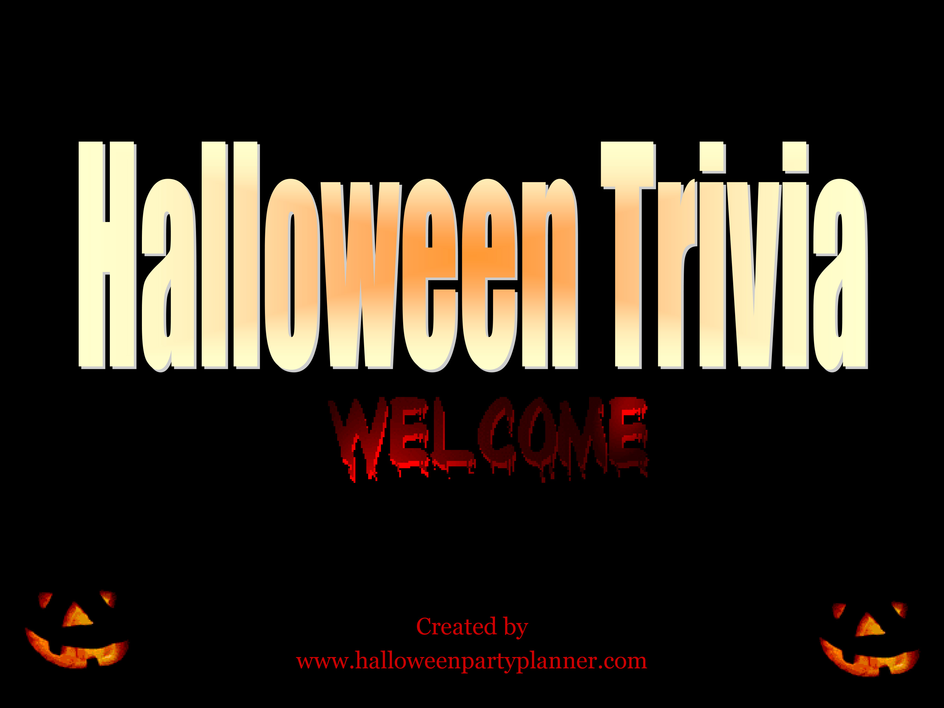 Halloween Trivia (B) For PowerPoint - Halloween Party Planner